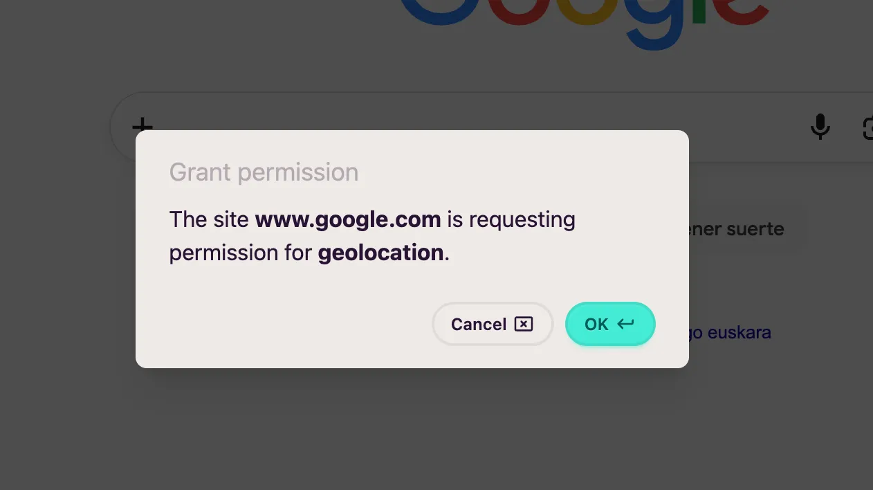 Permissions configuration