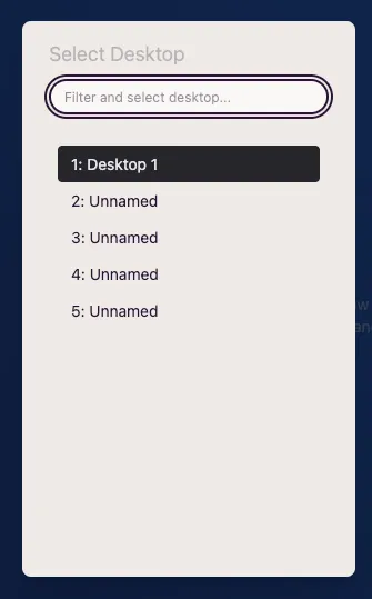 Search for a desktop