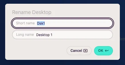Rename desktop