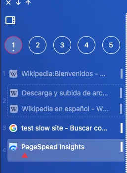 Tab requires attention