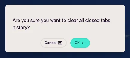 Clear closed tabs