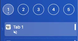 Muted tab
